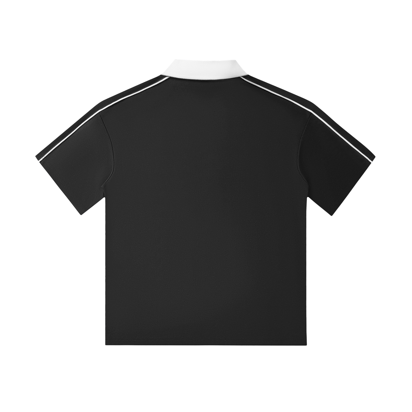 LéFloos Shoulder Stripe Black Polo Shirt