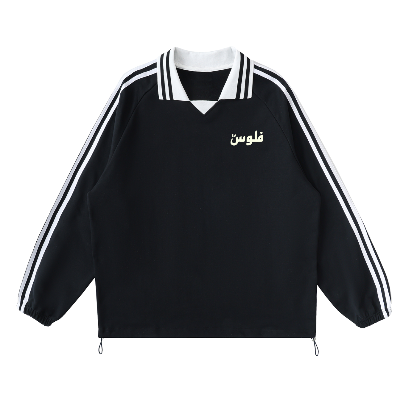 LéFloos Striped Black Collar Sweatshirt