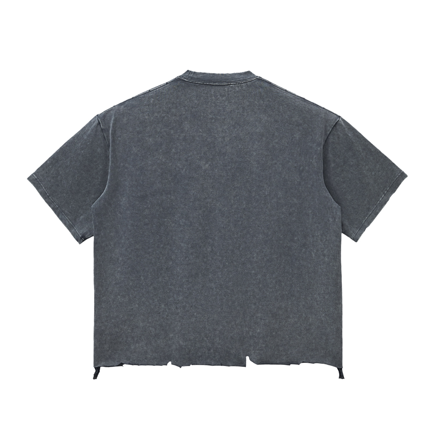 Vintage Wash Distorted Charcoal Boxy T-Shirt