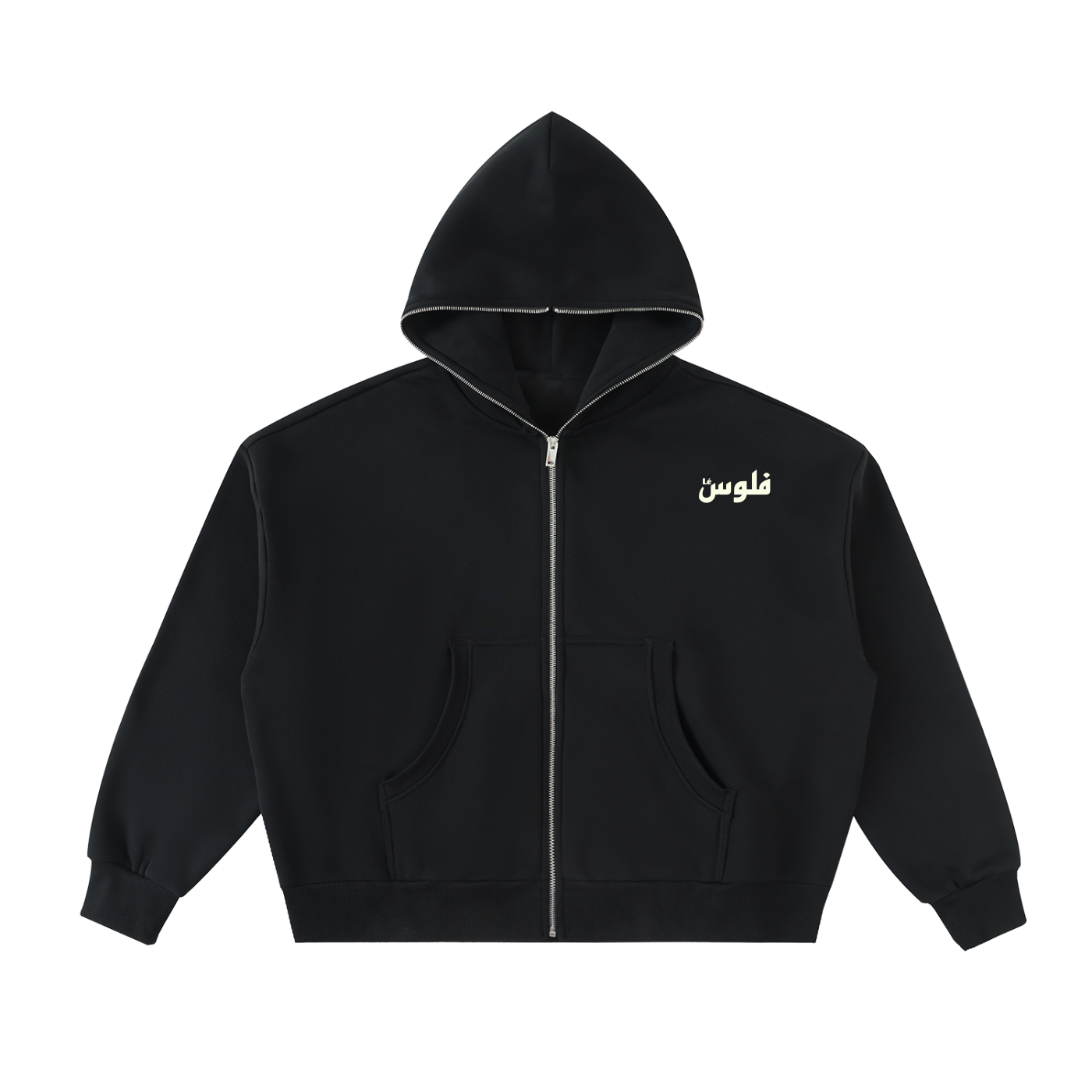 LéFloos Full Zippa Boxy Black Hoodie
