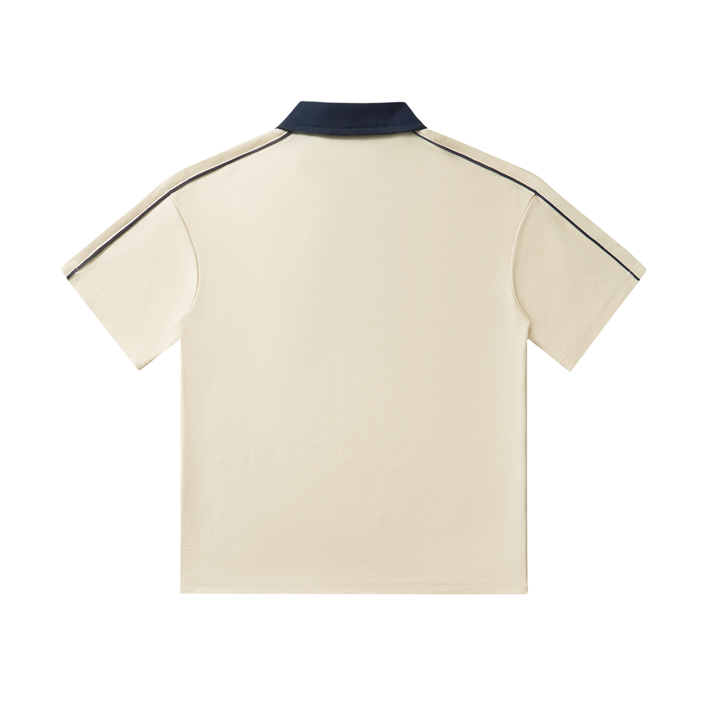 LéFloos Shoulder Stripe Sand Polo Shirt