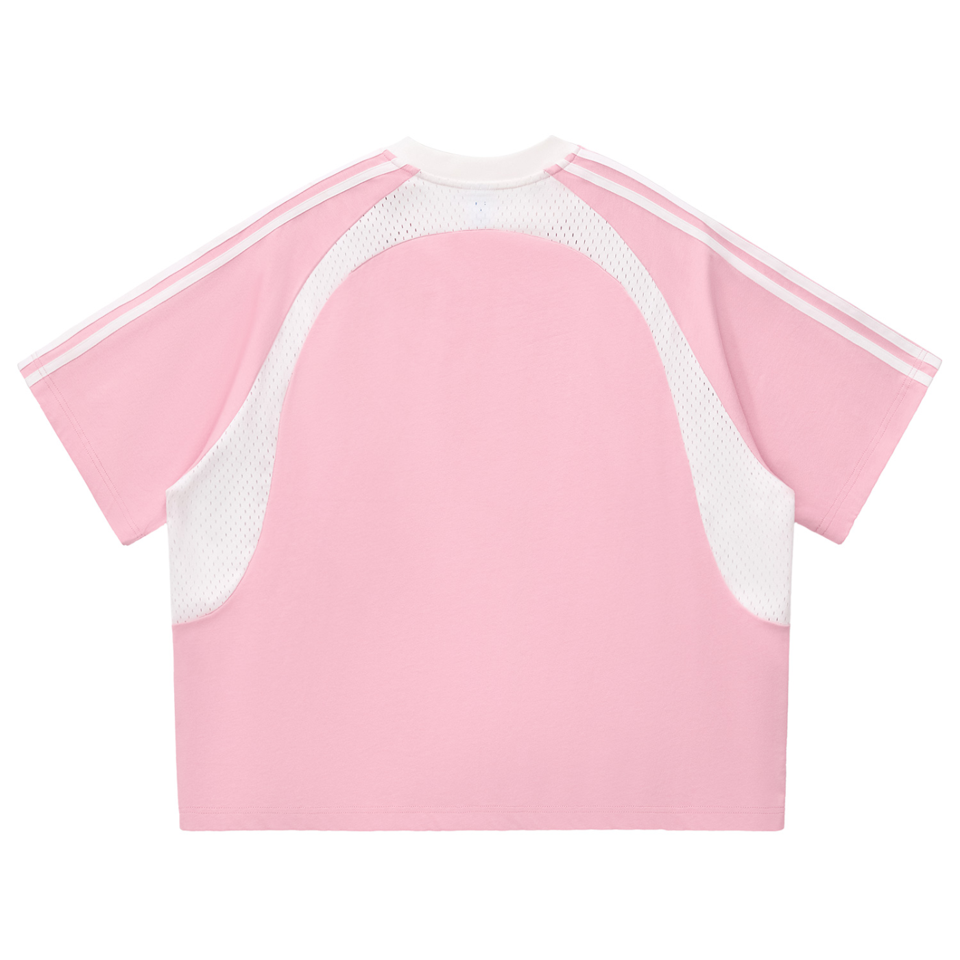 LéFloos Stripe Pink Mesh T-Shirt