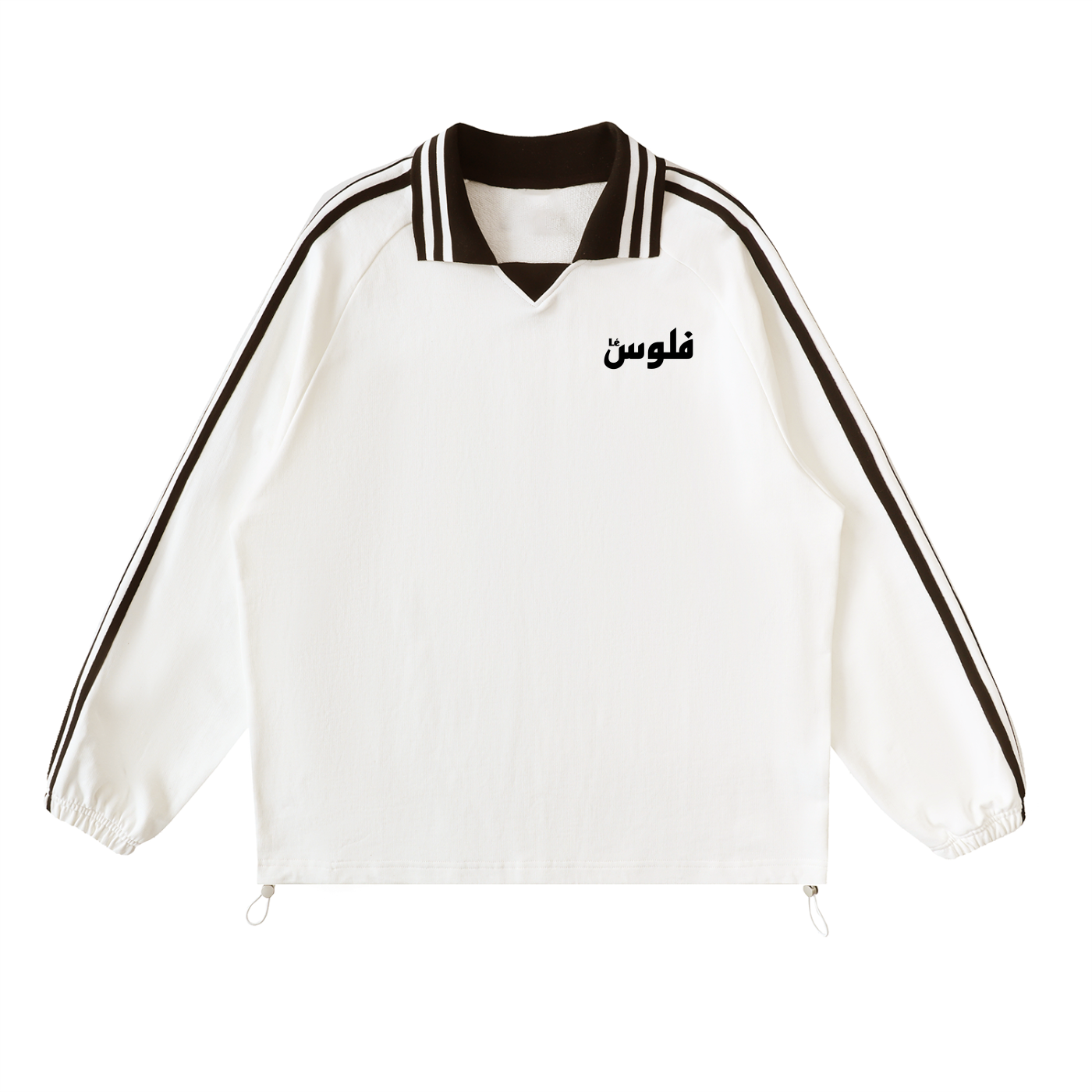 LéFloos Striped White Collar Sweatshirt