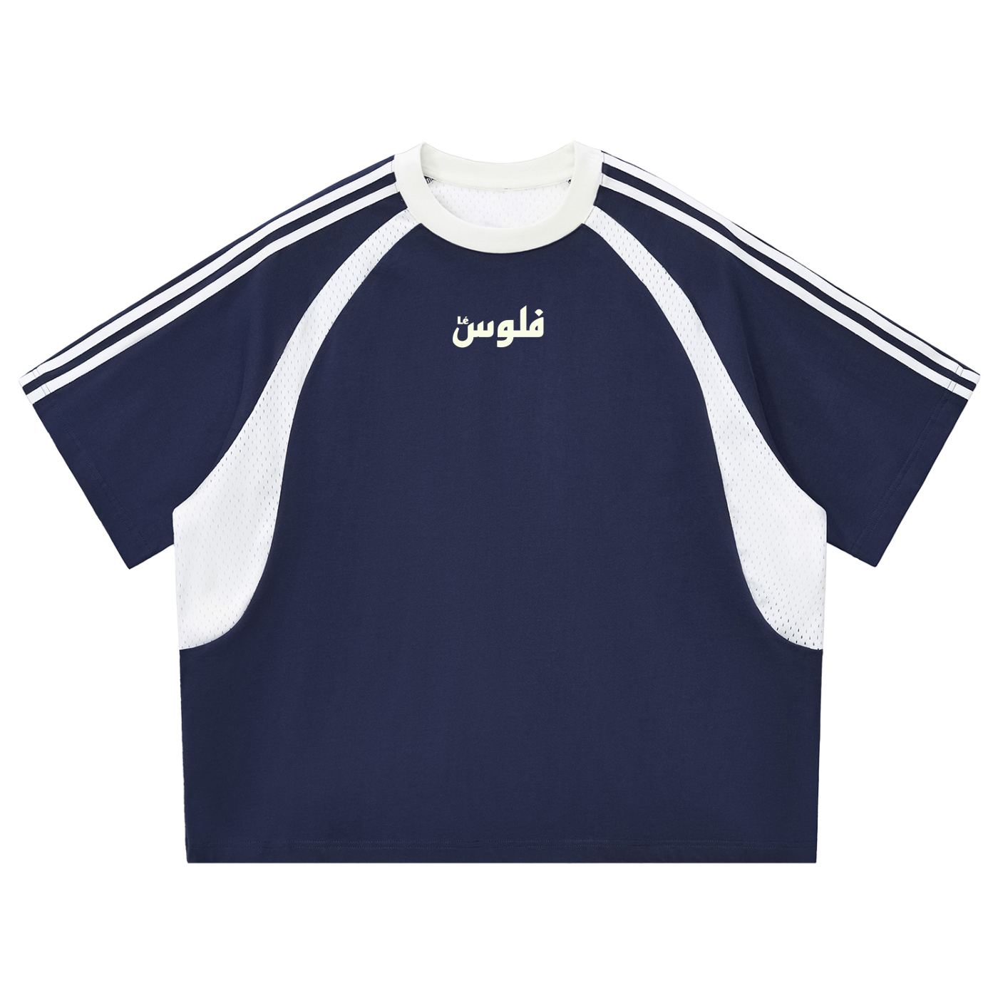 LéFloos Stripe Blue Mesh T-Shirt