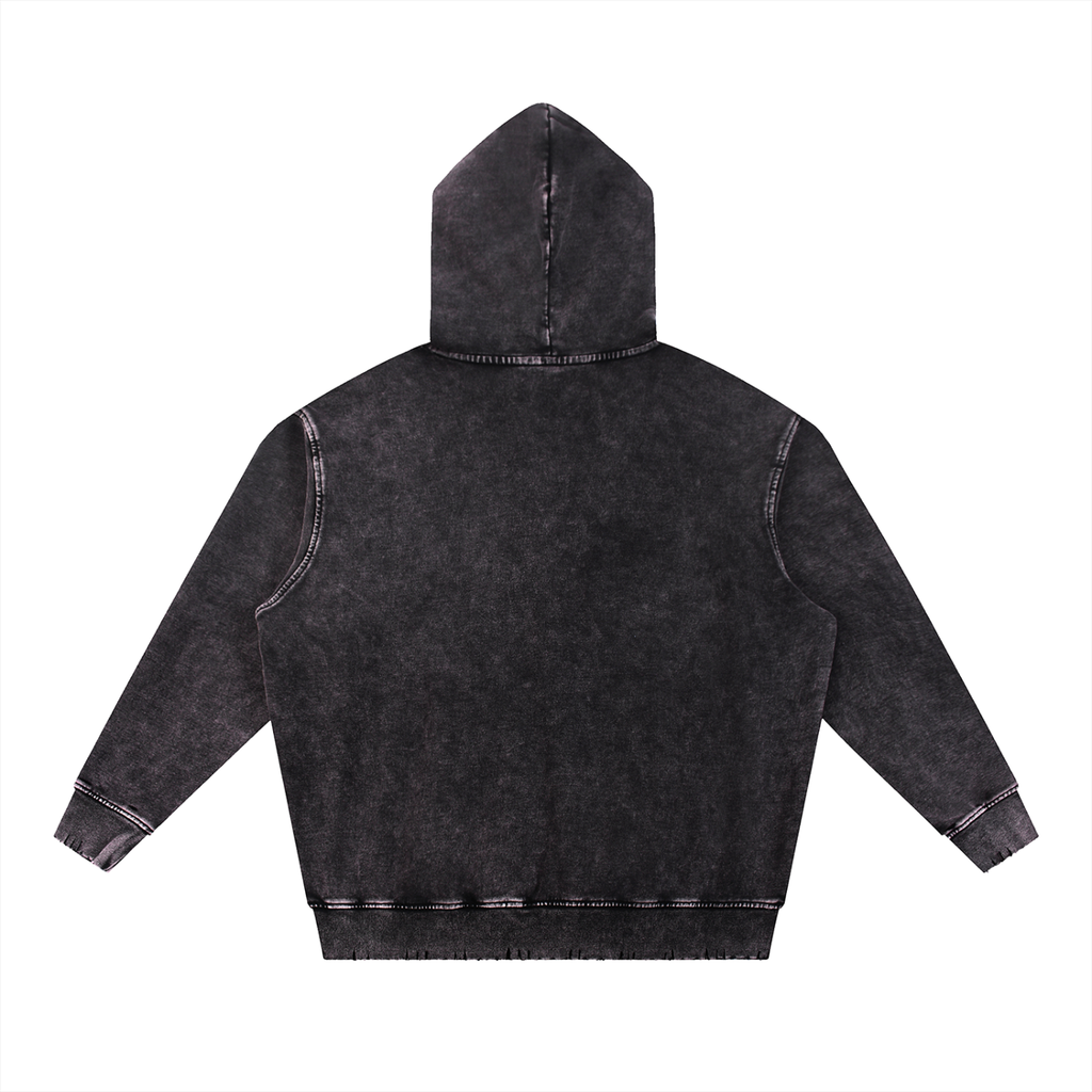 Vintage Washed Black Hoodie