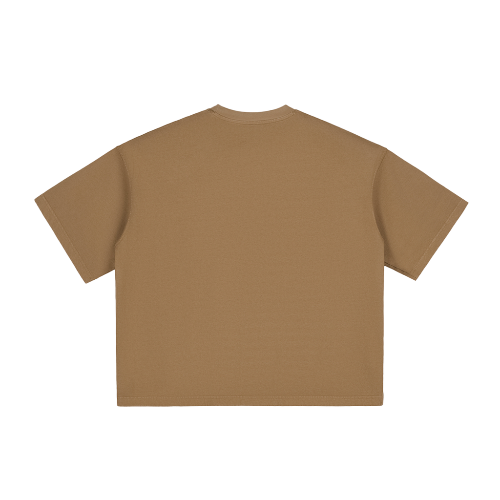 Vintage Washed Coffee Boxy T-Shirt